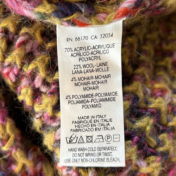 Anthropologie Moth Loose Knit Pink/Multi Color Sweater Size Med - Picture 6 of 6